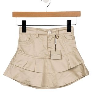 Burberry Girls Tiered Beige Mini Skirt New with Tags Size 6 / 116cm